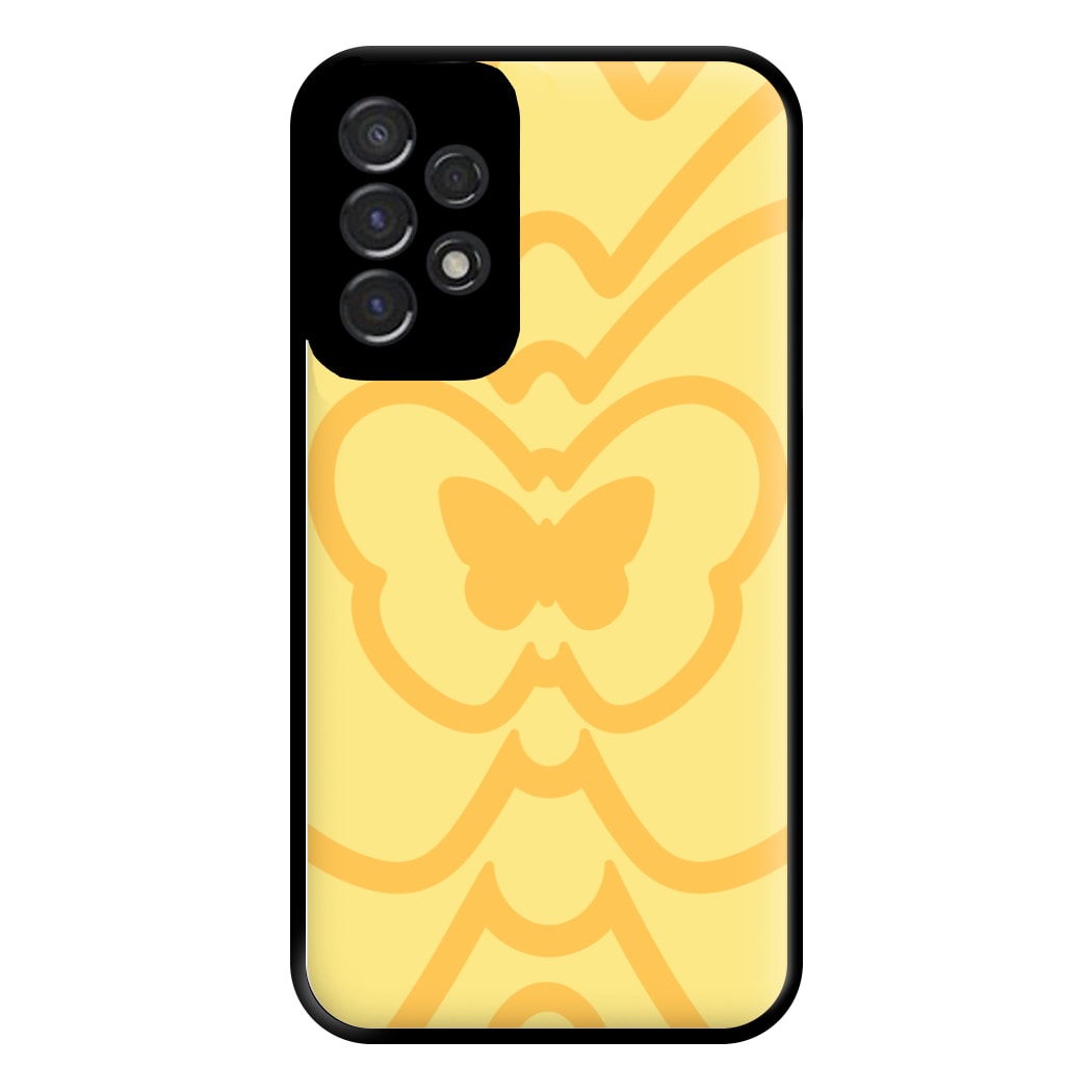 Abstract Orange Butterfly Phone Case for Galaxy A53