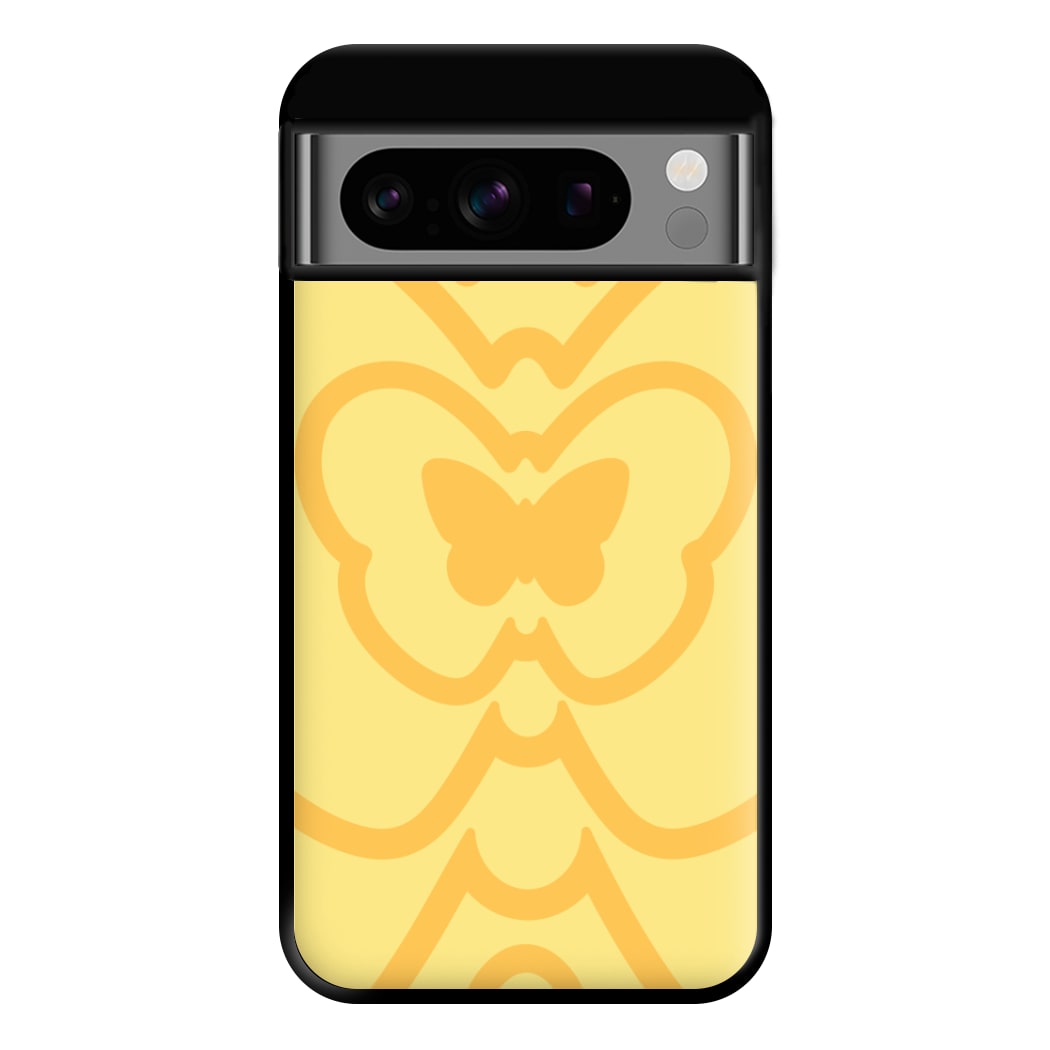 Abstract Orange Butterfly Phone Case for Google Pixel 8 Pro