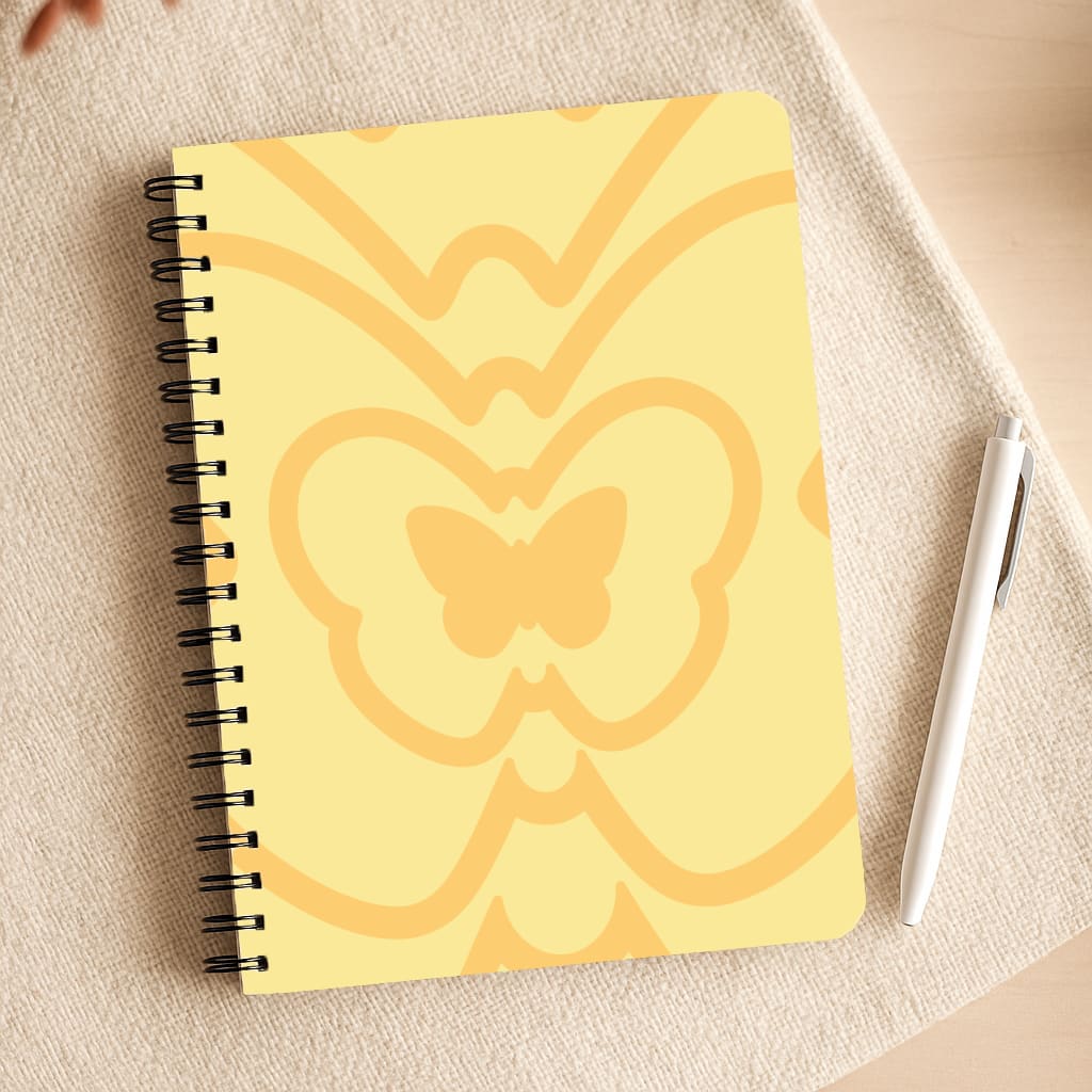 Abstract Orange Butterfly  Notepad
