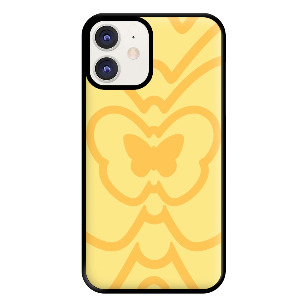 Abstract Orange Butterfly Phone Case for iPhone 12 / 12 Pro