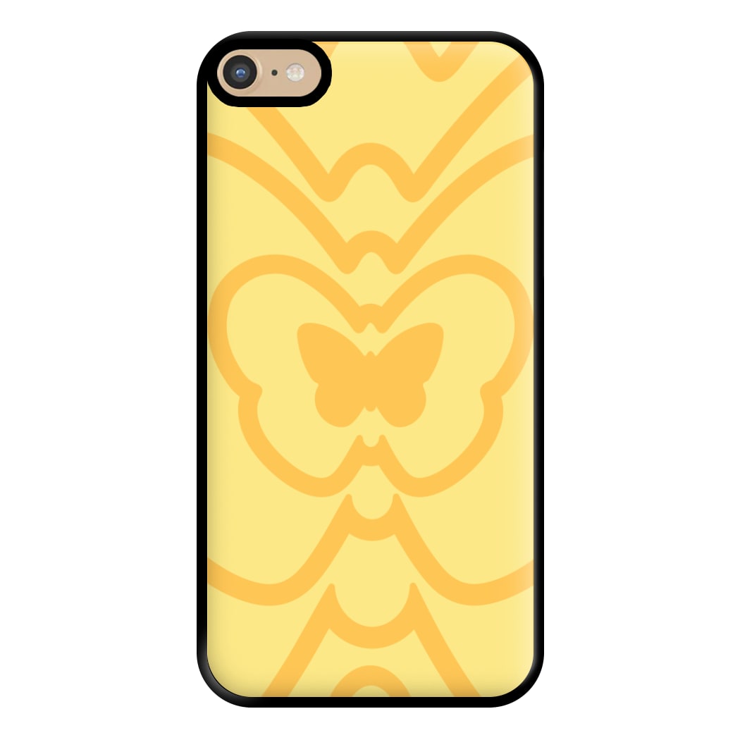 Abstract Orange Butterfly Phone Case for iPhone 6 Plus / 7 Plus / 8 Plus