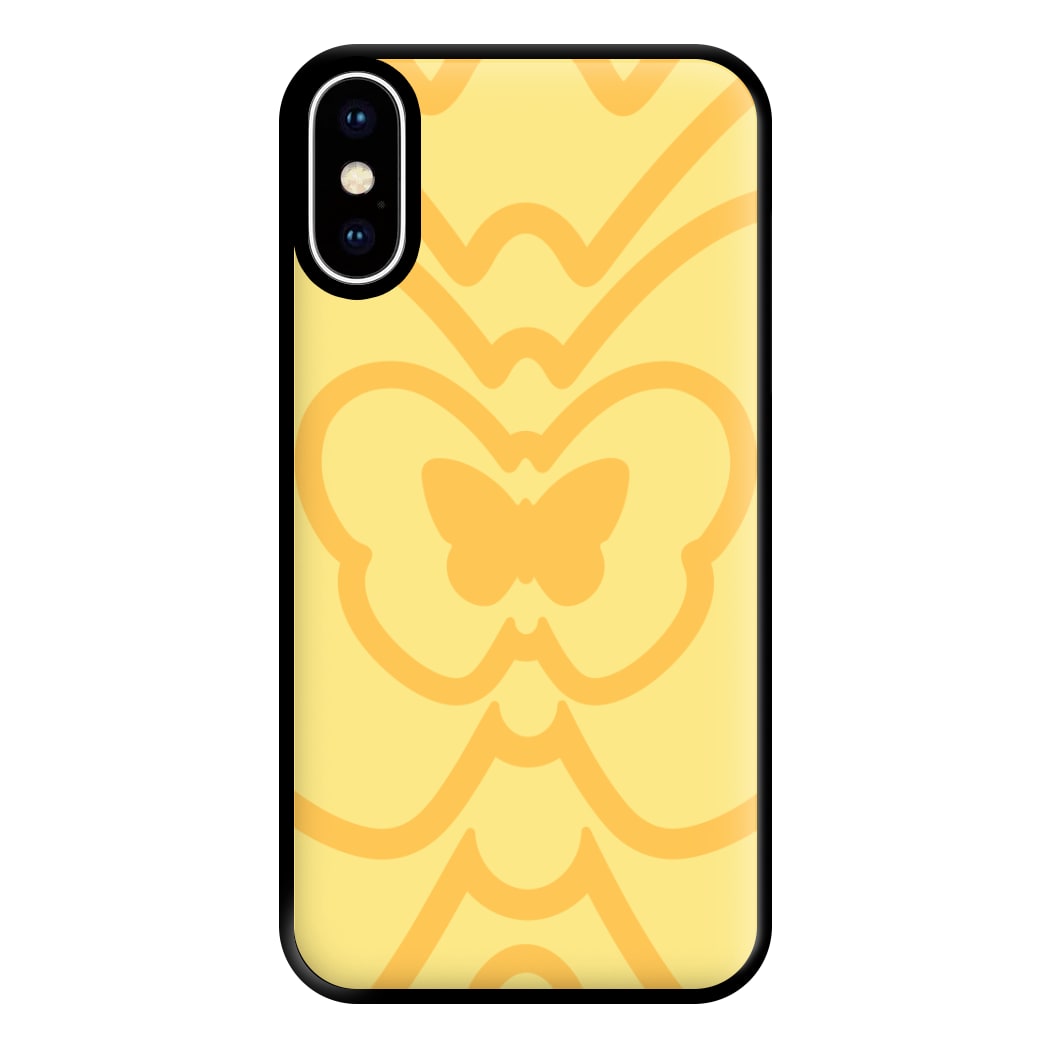 Abstract Orange Butterfly Phone Case for iPhone XS Max