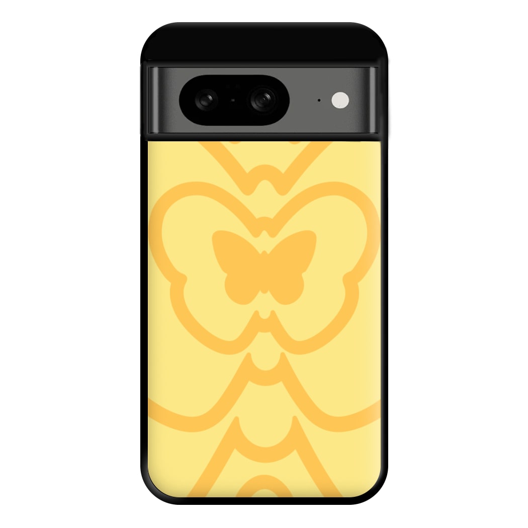 Abstract Orange Butterfly Phone Case for Google Pixel 8