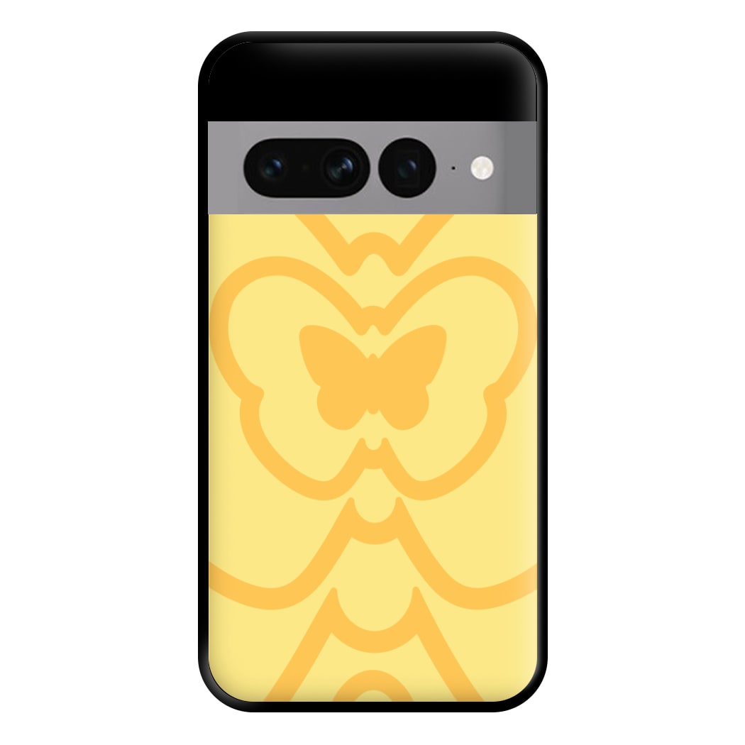 Abstract Orange Butterfly Phone Case for Google Pixel 7 Pro