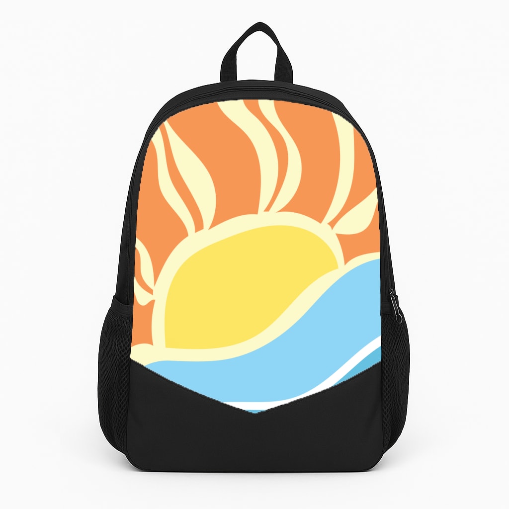 Abstract Sunset  Large Backpack