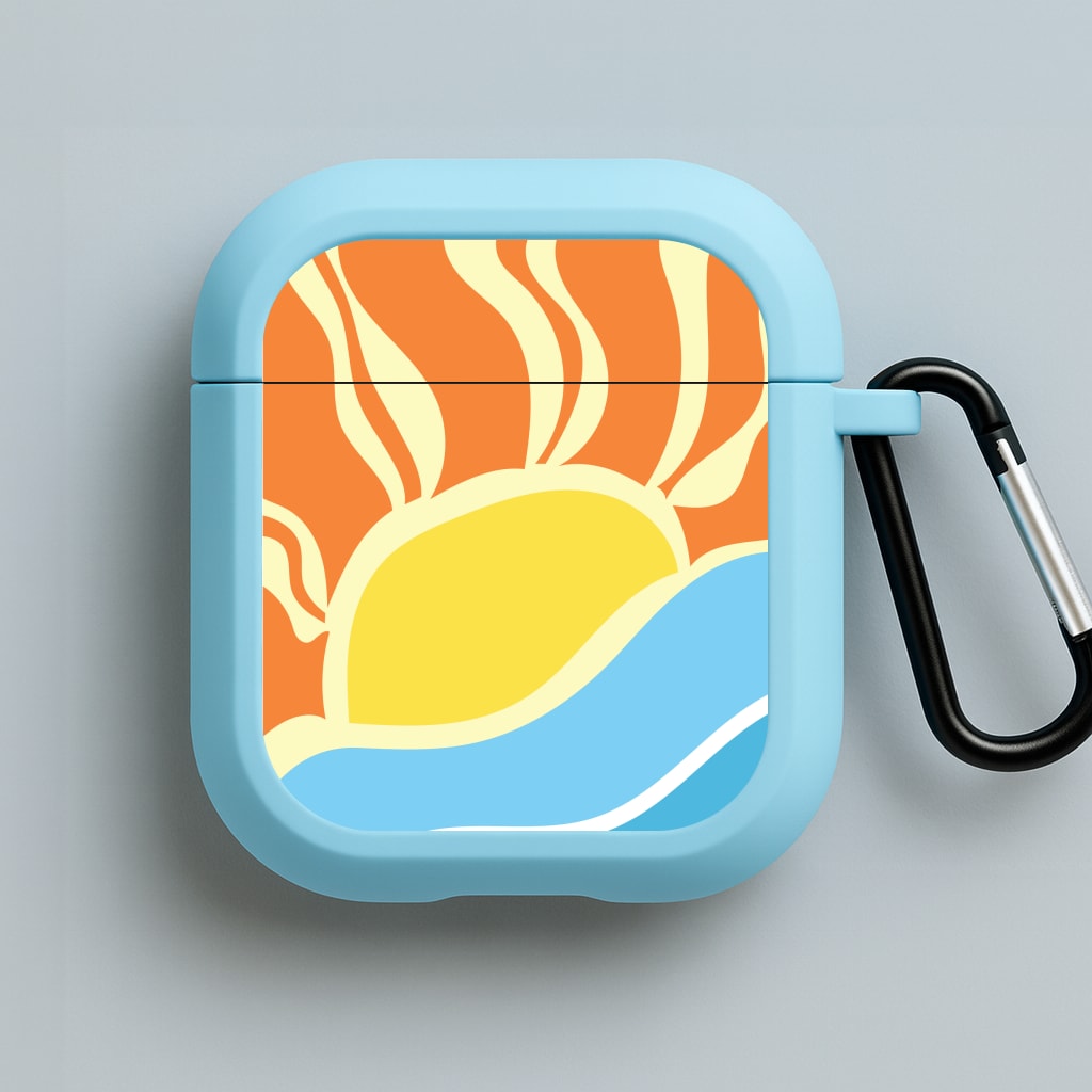 Abstract Sunset Blue AirPods Case