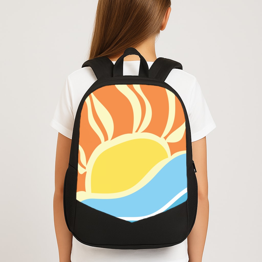 Abstract Sunset  Large School Bag