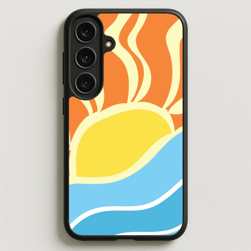 Abstract Sunset Phone Case for Galaxy S25FE