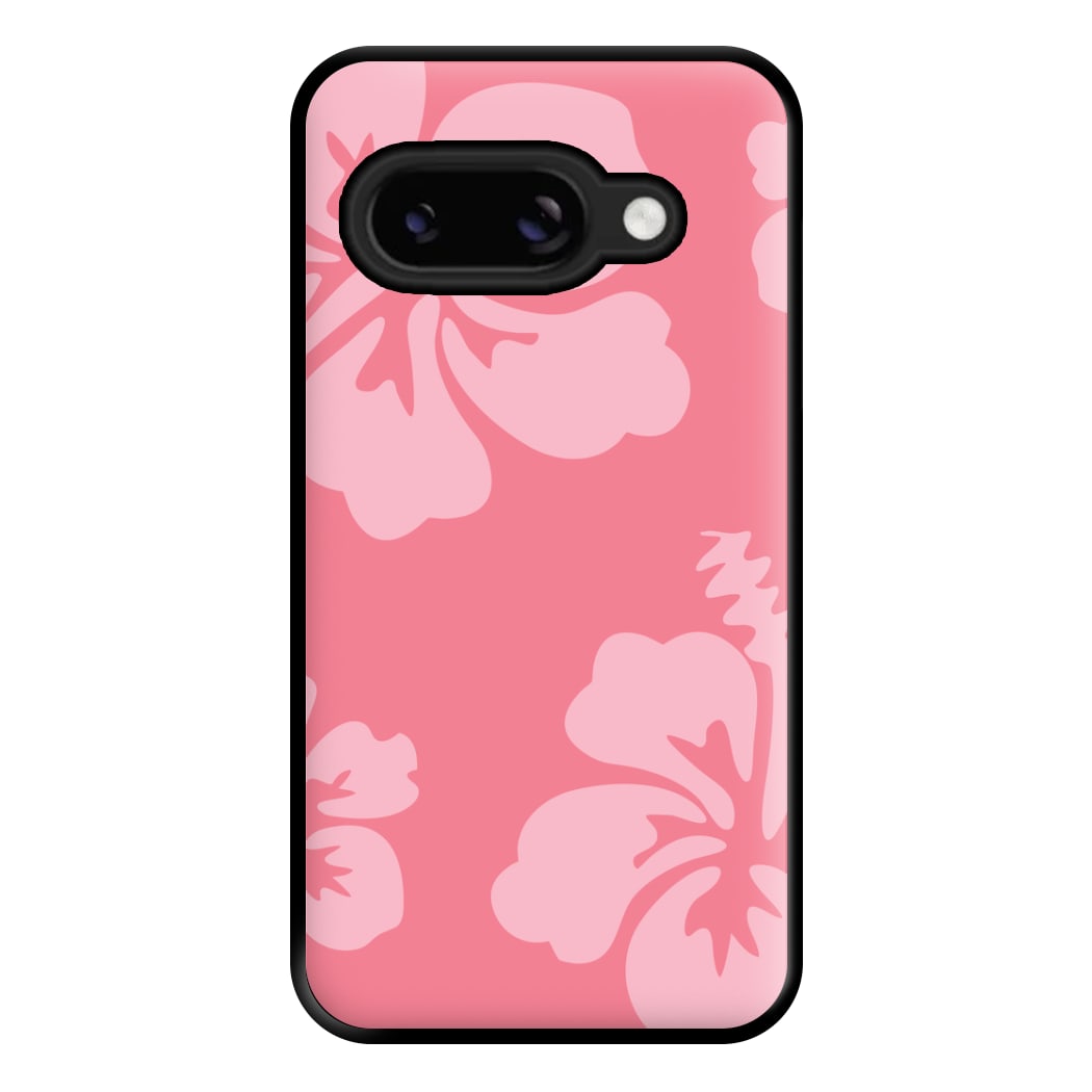 Pink Hawaiian Flowers Pattern Phone Case for Google Pixel 8a