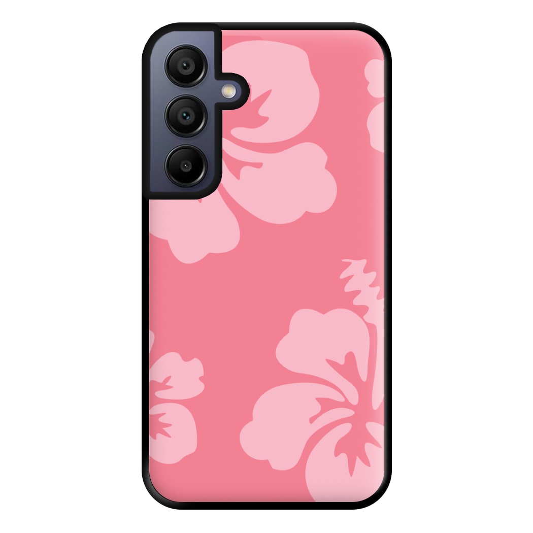 Pink Hawaiian Flowers Pattern Phone Case for Galaxy A16