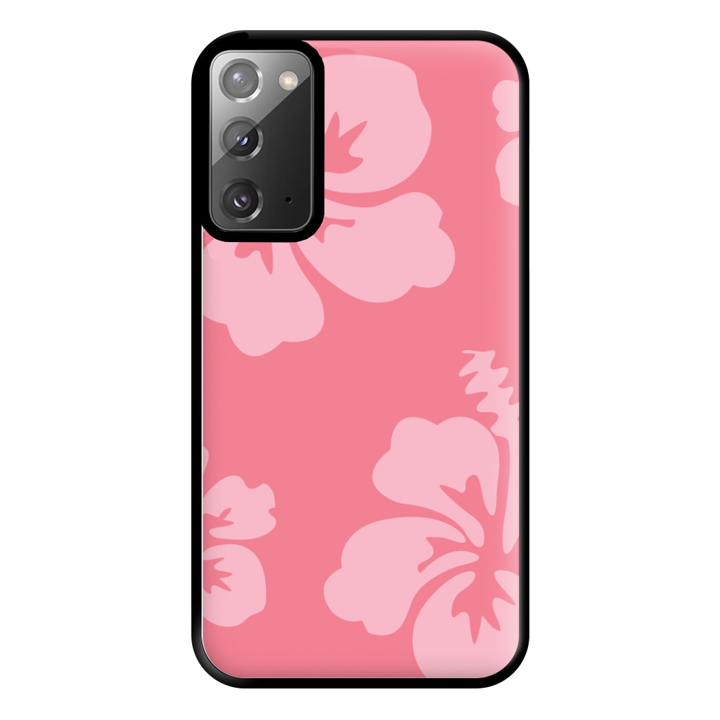 Pink Hawaiian Flowers Pattern Phone Case for Galaxy Note 20 Ultra
