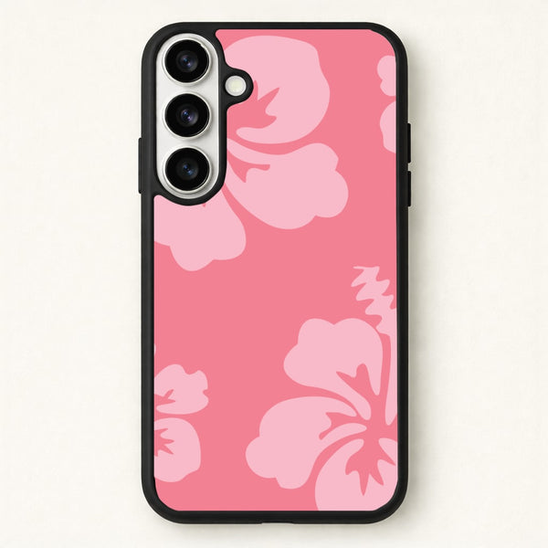 Pink Hawaiian Flowers Pattern Phone Case for Galaxy S26 Plus