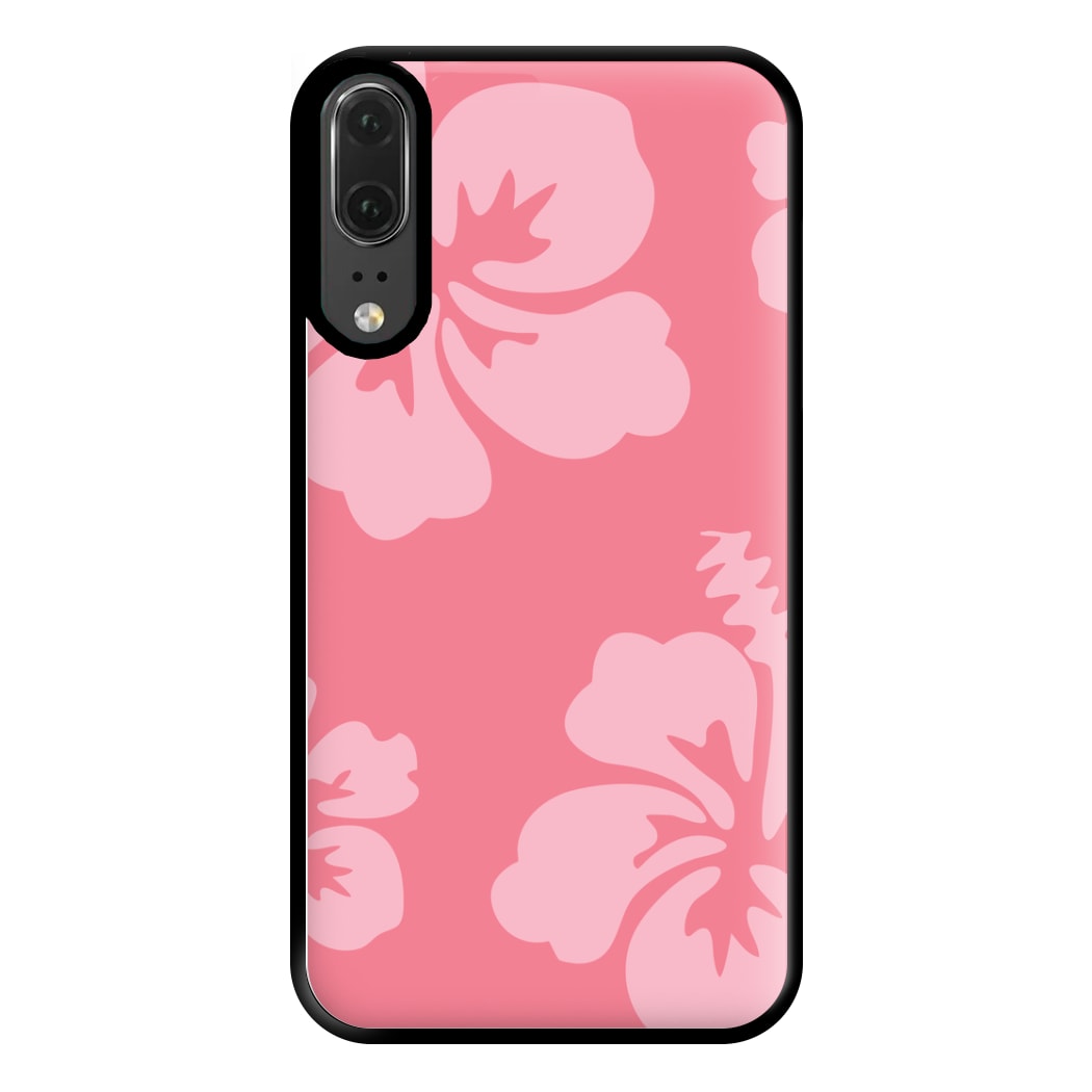 Pink Hawaiian Flowers Pattern Phone Case for Huawei P20