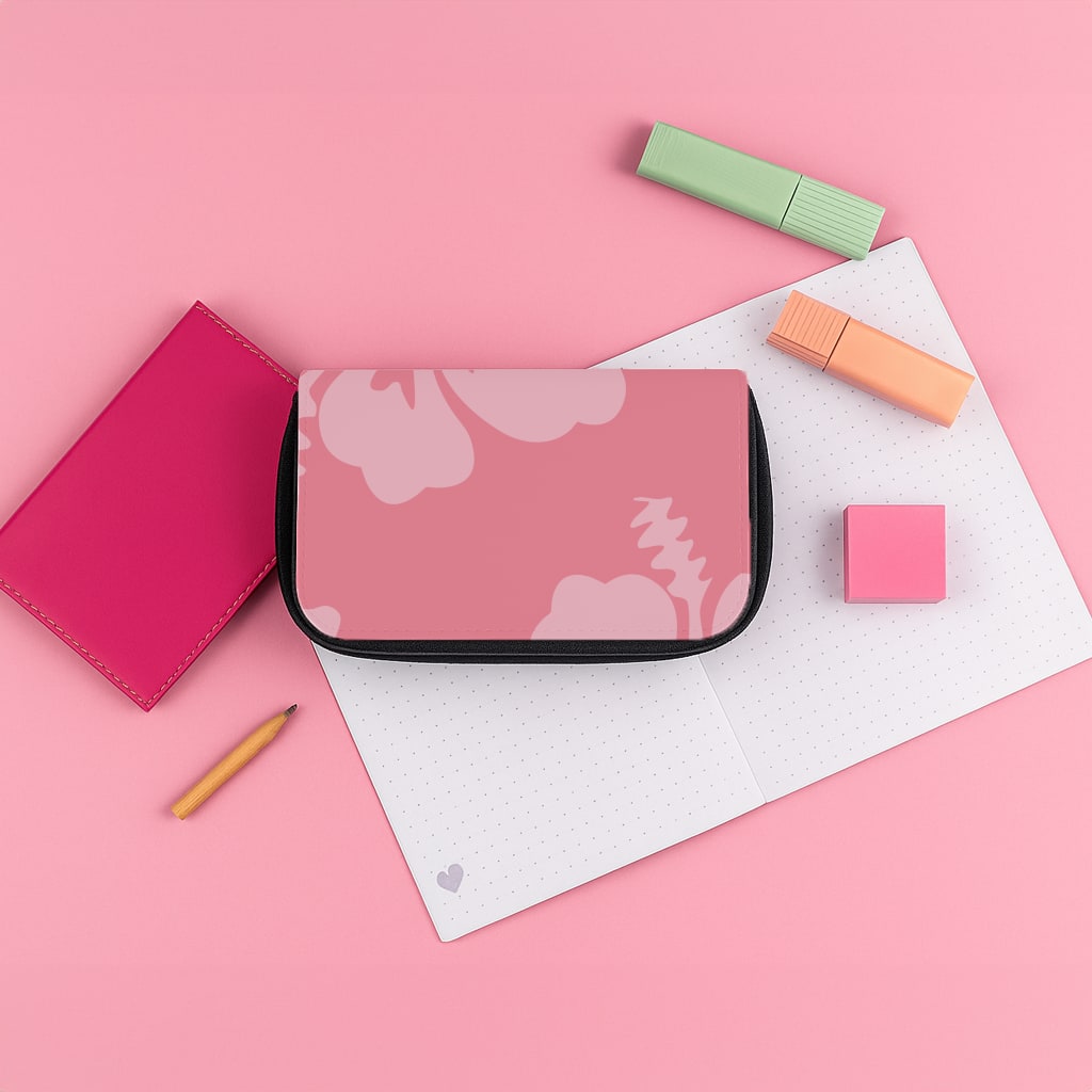 Pink Hawaiian Flowers Pattern Pencil Case