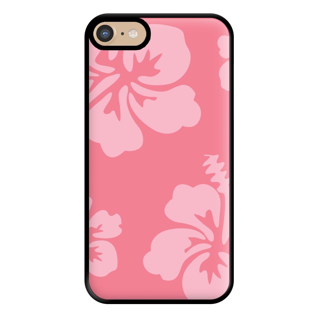 Pink Hawaiian Flowers Pattern Phone Case for iPhone 6 / 7 / 8 / SE