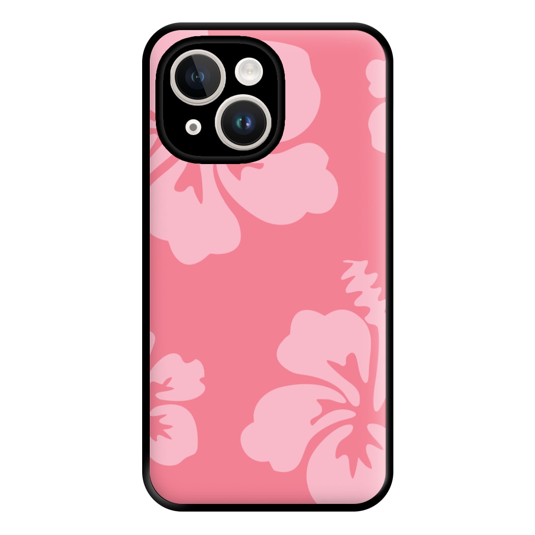 Pink Hawaiian Flowers Pattern Phone Case for iPhone 14 Plus