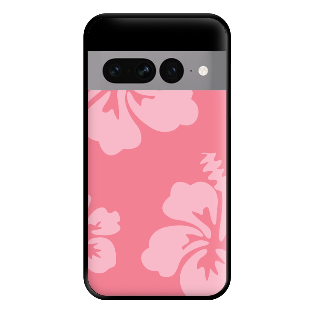 Pink Hawaiian Flowers Pattern Phone Case for Google Pixel 7 Pro