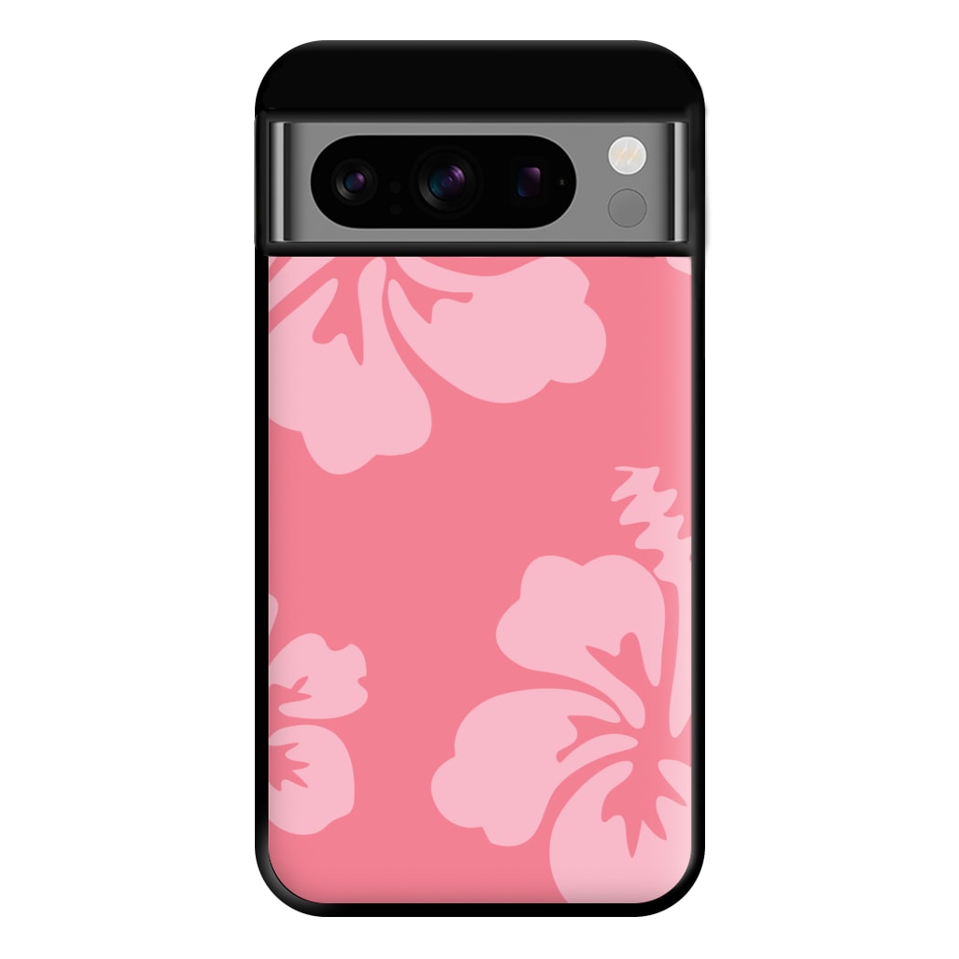 Pink Hawaiian Flowers Pattern Phone Case for Google Pixel 8 Pro