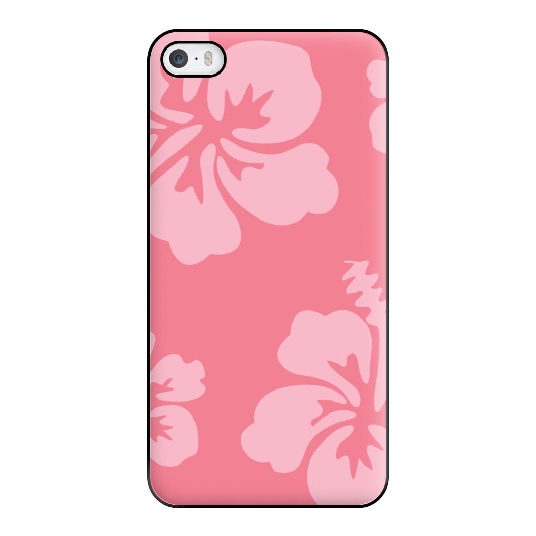 Pink Hawaiian Flowers Pattern Phone Case for iPhone 5 / 5s / SE 2016