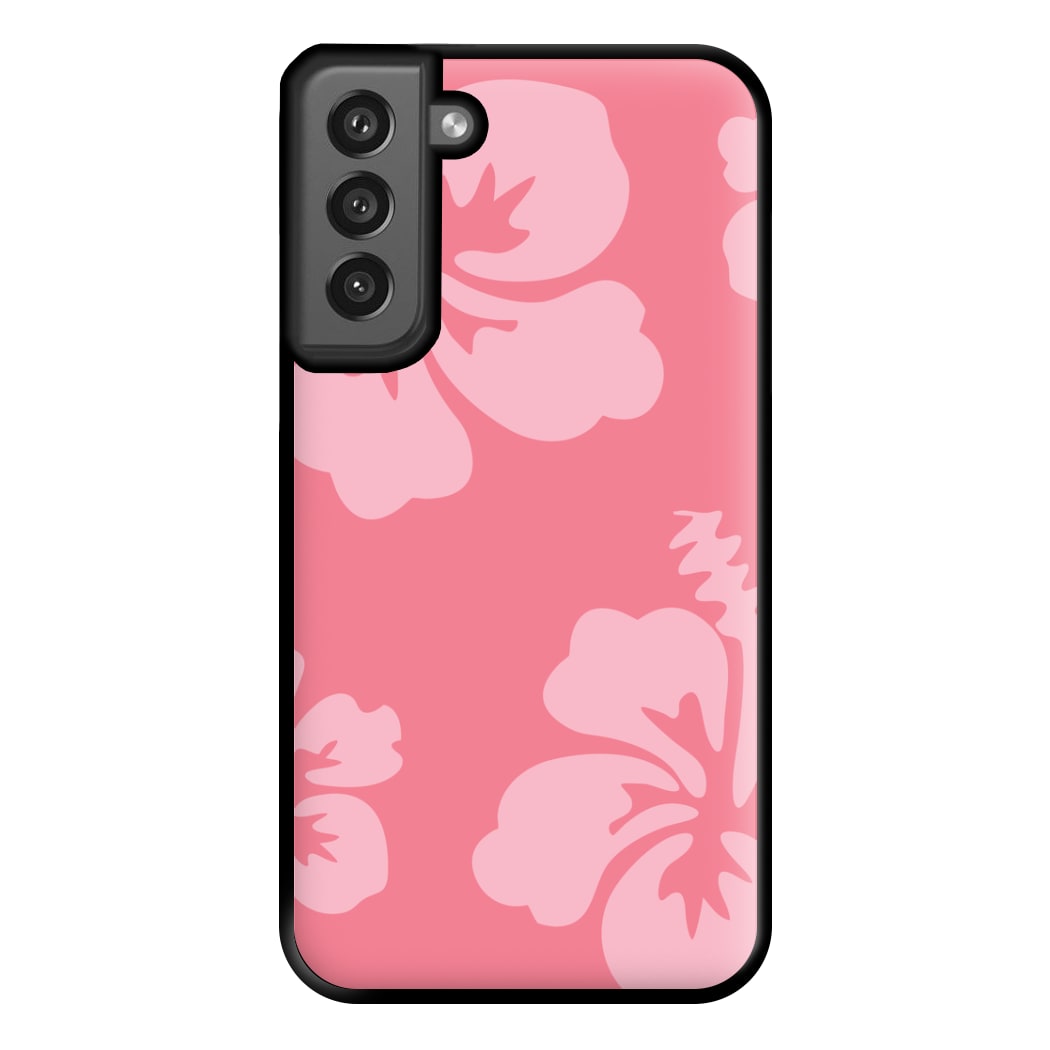 Pink Hawaiian Flowers Pattern Phone Case for Galaxy S21FE
