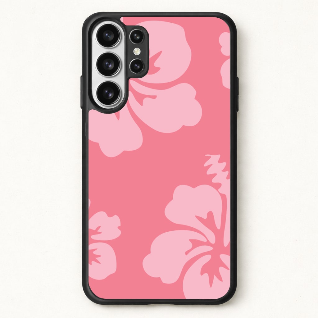 Pink Hawaiian Flowers Pattern Phone Case for Galaxy S26 Ultra