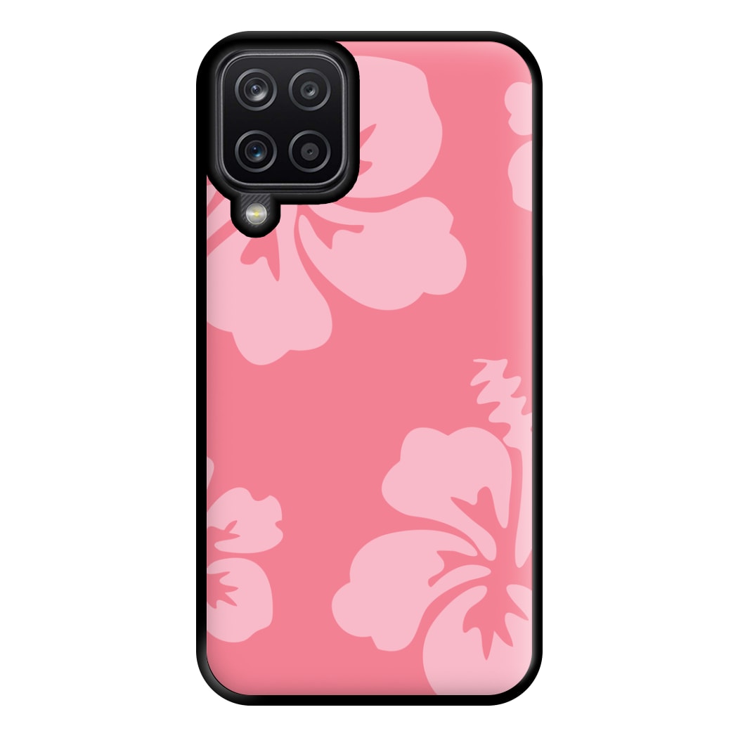 Pink Hawaiian Flowers Pattern Phone Case for Galaxy A12