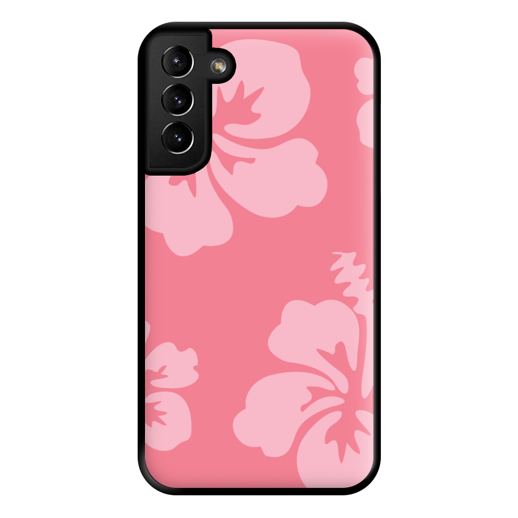 Pink Hawaiian Flowers Pattern Phone Case for Galaxy S21 Plus