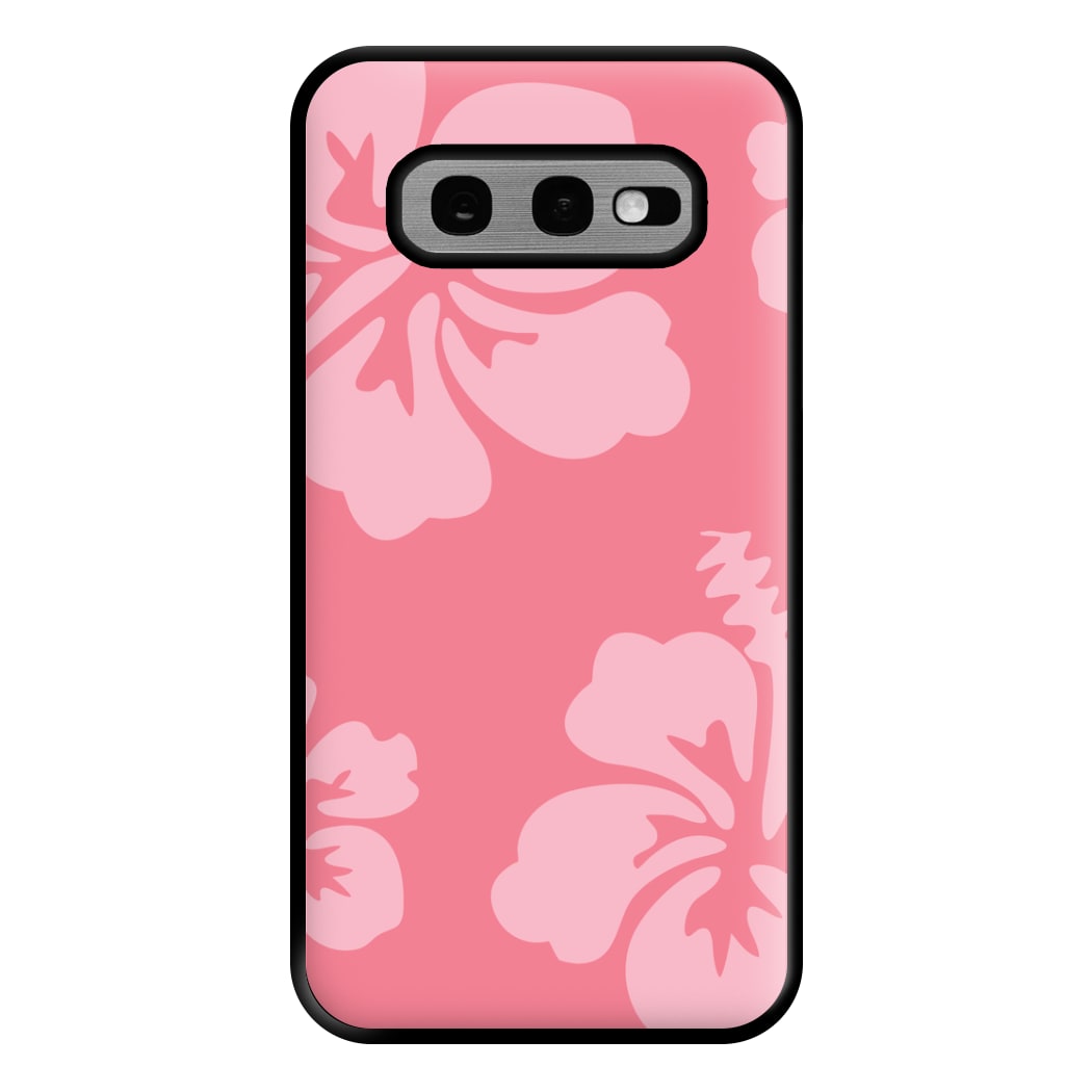 Pink Hawaiian Flowers Pattern Phone Case for Galaxy S10e