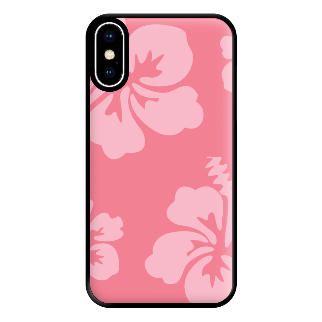 Pink Hawaiian Flowers Pattern Phone Case for iPhone XS Max