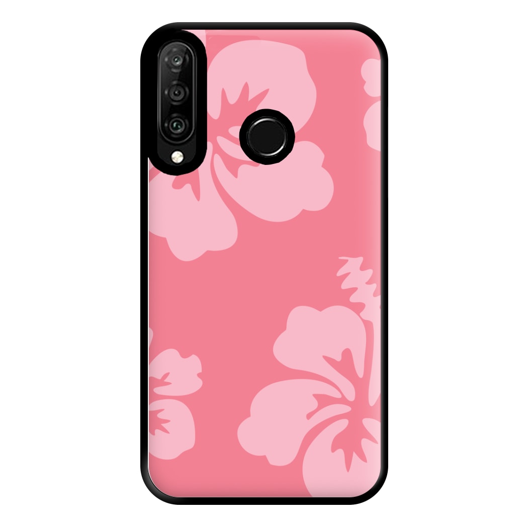 Pink Hawaiian Flowers Pattern Phone Case for Huawei P30 Lite
