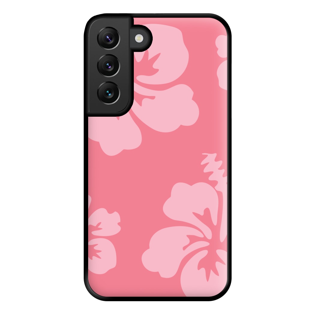 Pink Hawaiian Flowers Pattern Phone Case for Galaxy S22 Plus