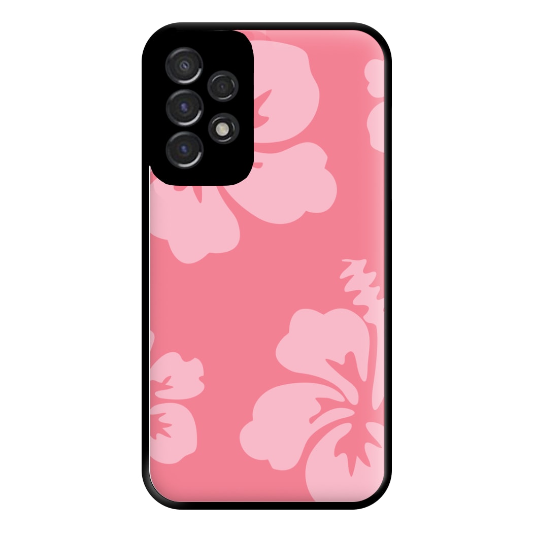 Pink Hawaiian Flowers Pattern Phone Case for Galaxy A53