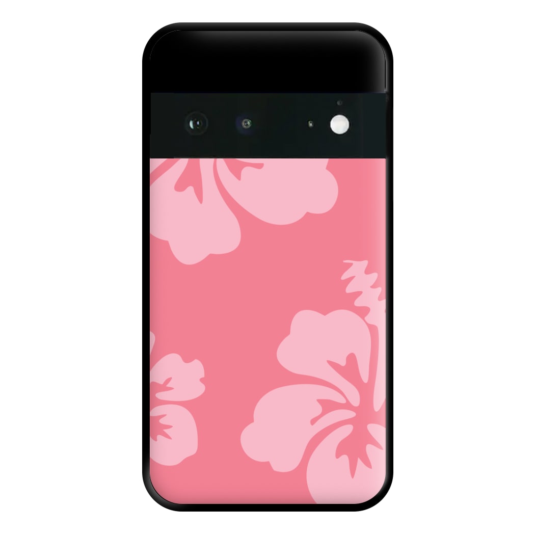Pink Hawaiian Flowers Pattern Phone Case for Google Pixel 6a