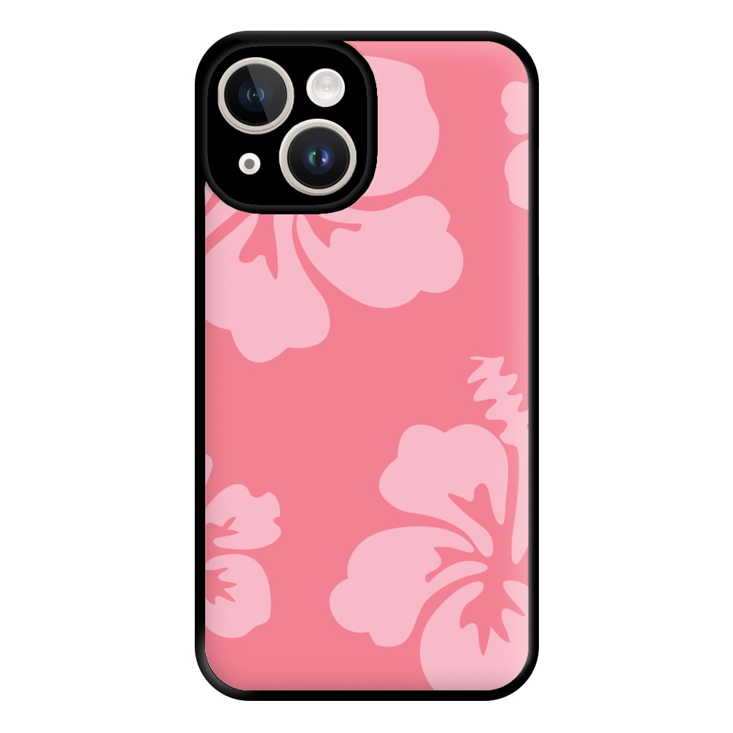 Pink Hawaiian Flowers Pattern Phone Case for iPhone 14