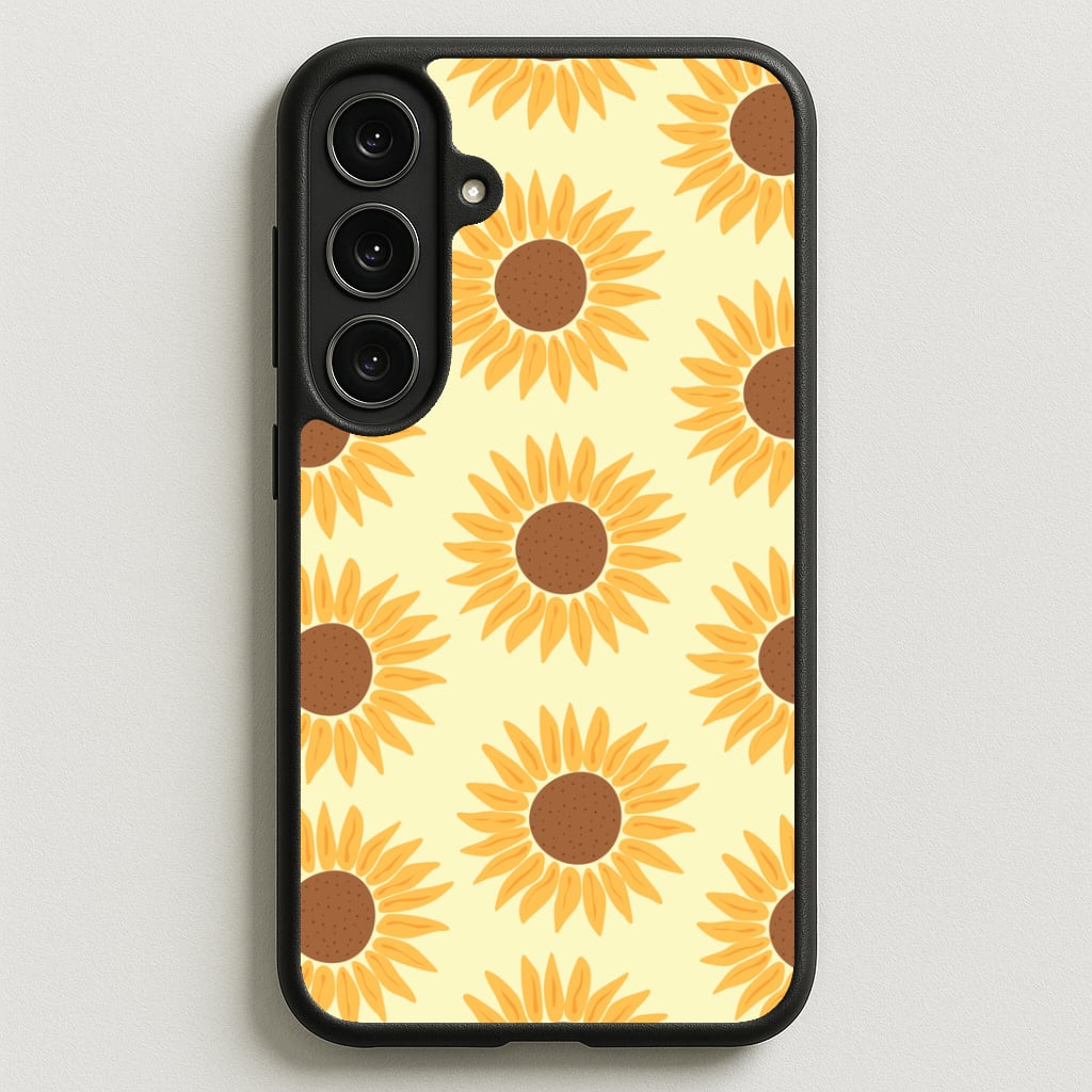 Sunflowers Abstract Pattern Phone Case for Galaxy S25FE