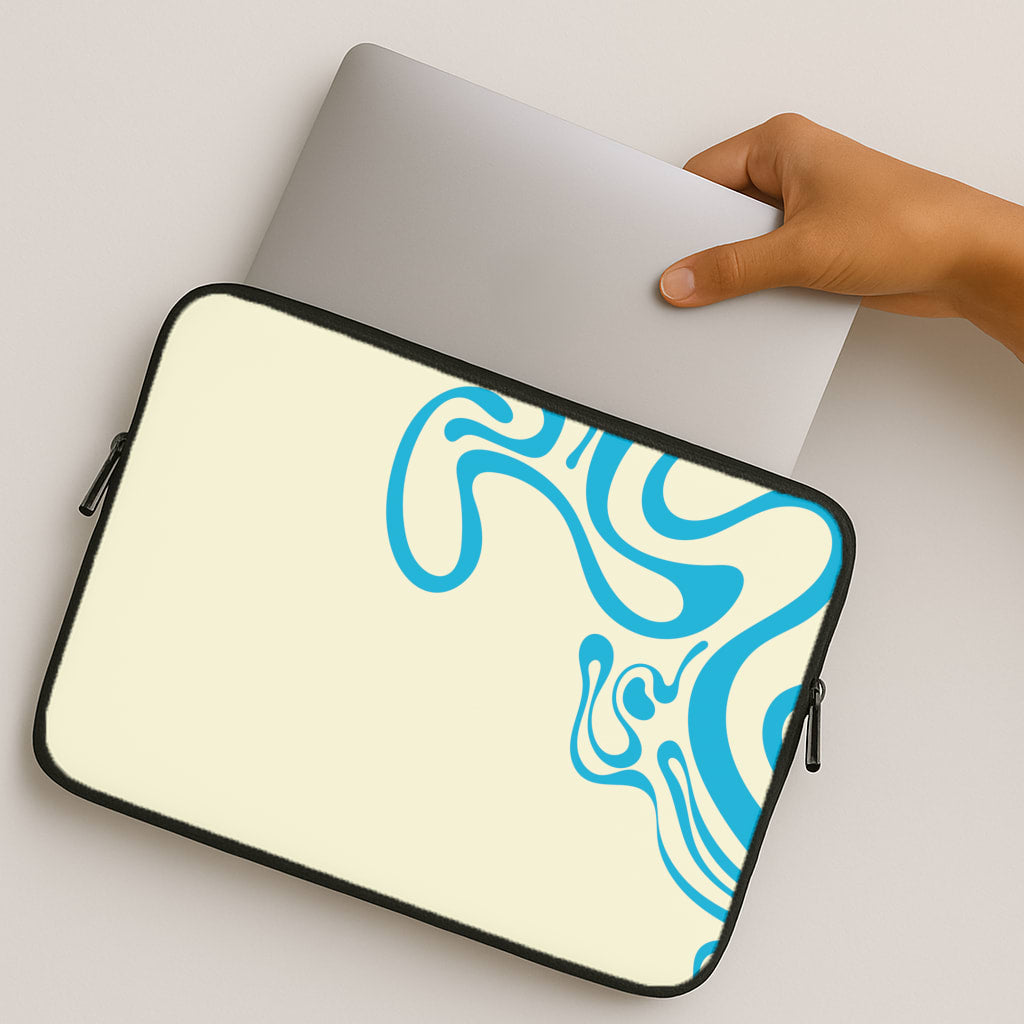 Blue Waves Corner Pattern MacBook Case