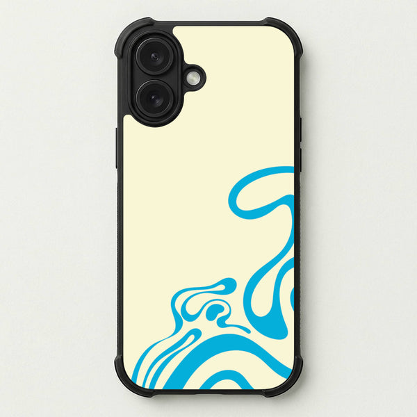 Blue Waves Corner Pattern Phone Case — Bumper case