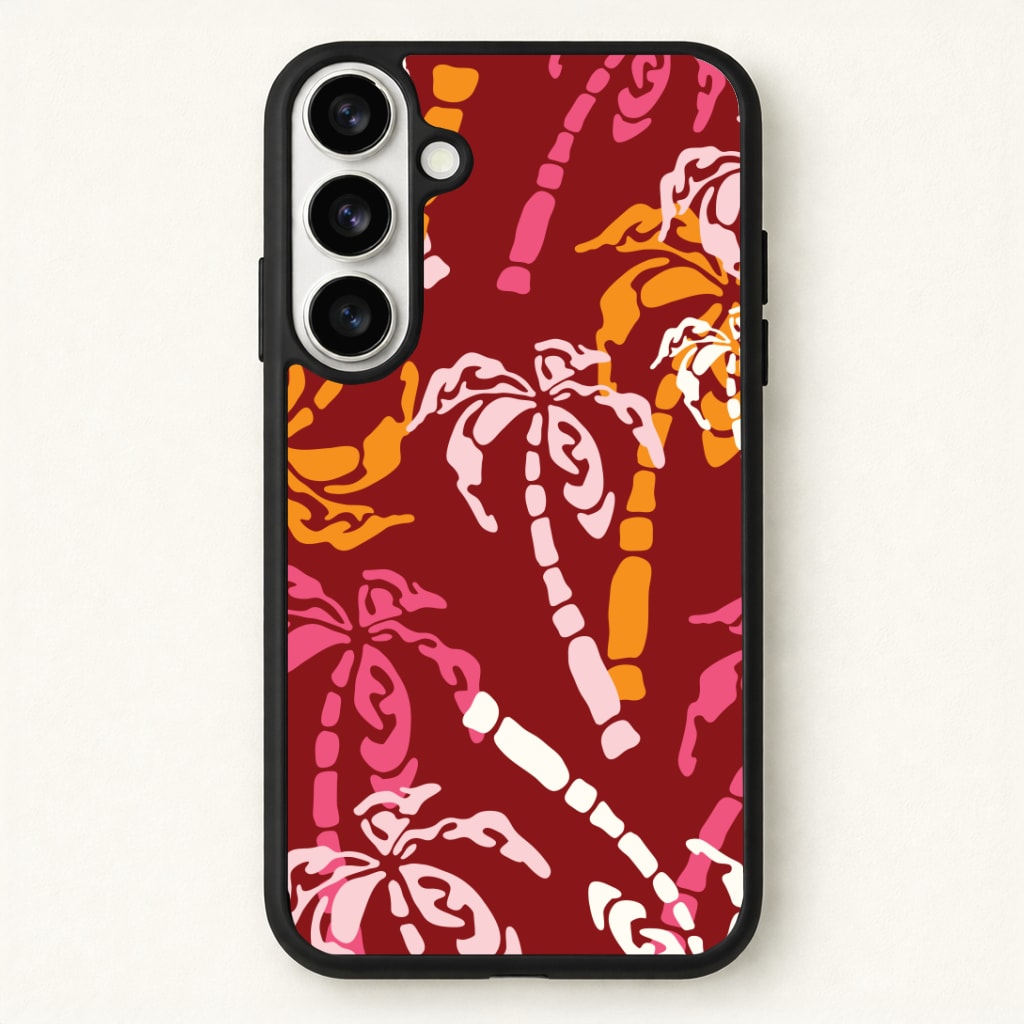 Abstract Palm Trees Pattern Phone Case for Galaxy S26 Plus