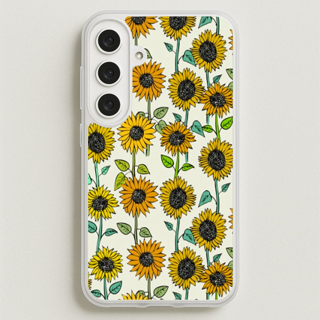 Painted Sunflowers Phone Case for Galaxy S25FE