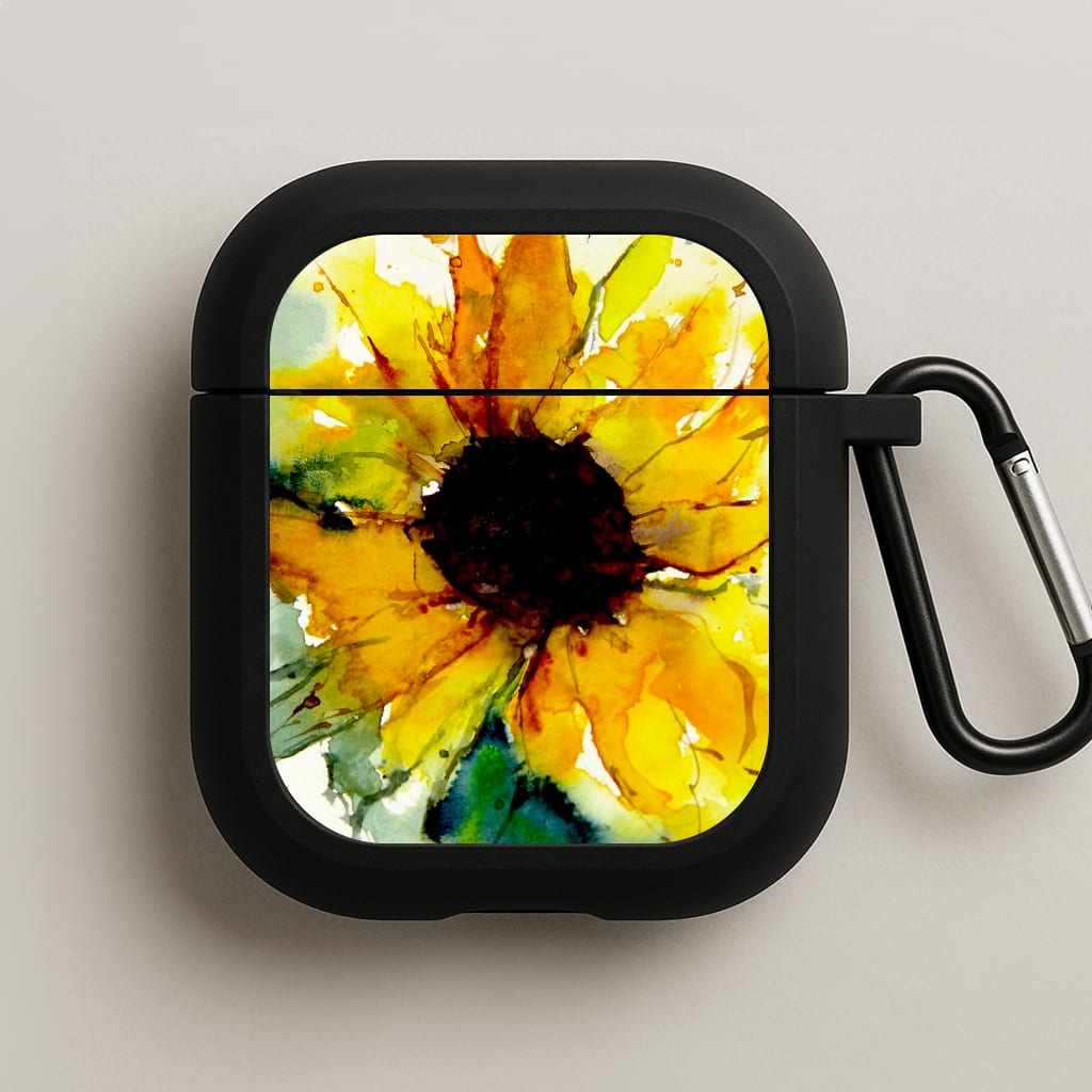 Watercolour Sunflower AirPods Case