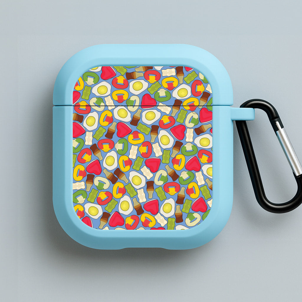Gummy Sweets - Sweets Patterns Blue AirPods Case