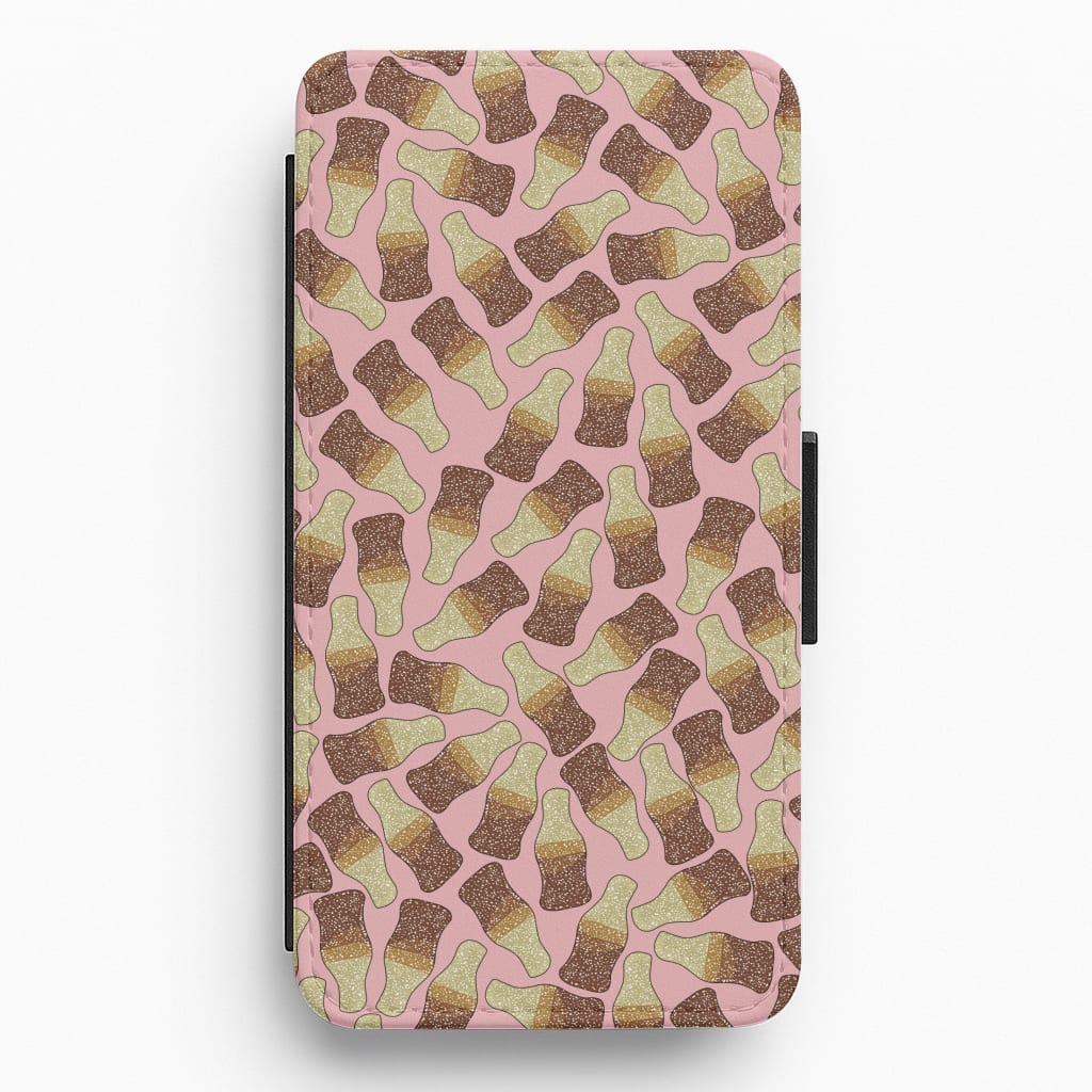 Cola Bottles - Sweets Patterns Flip / Wallet Phone Case