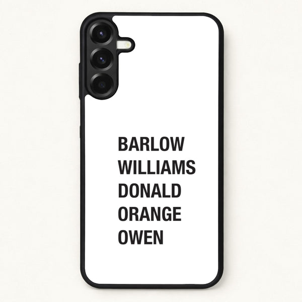 Take Band Members Names Phone Case for Galaxy A57