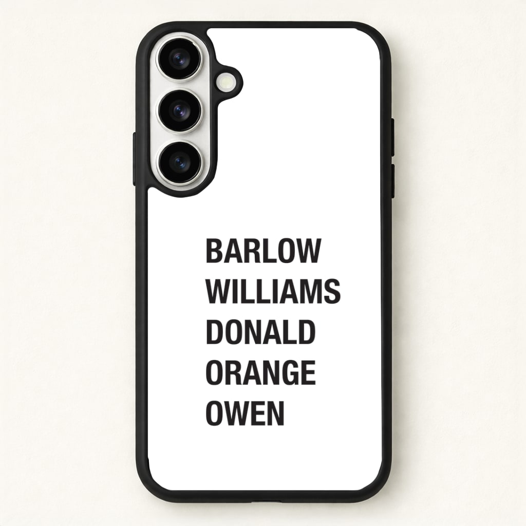 Take Band Members Names Phone Case for Galaxy S26 Plus