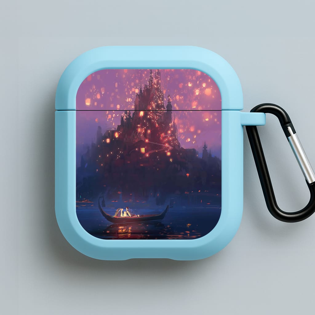 Tangled Chinese Lantern Fairytale Blue AirPods Case