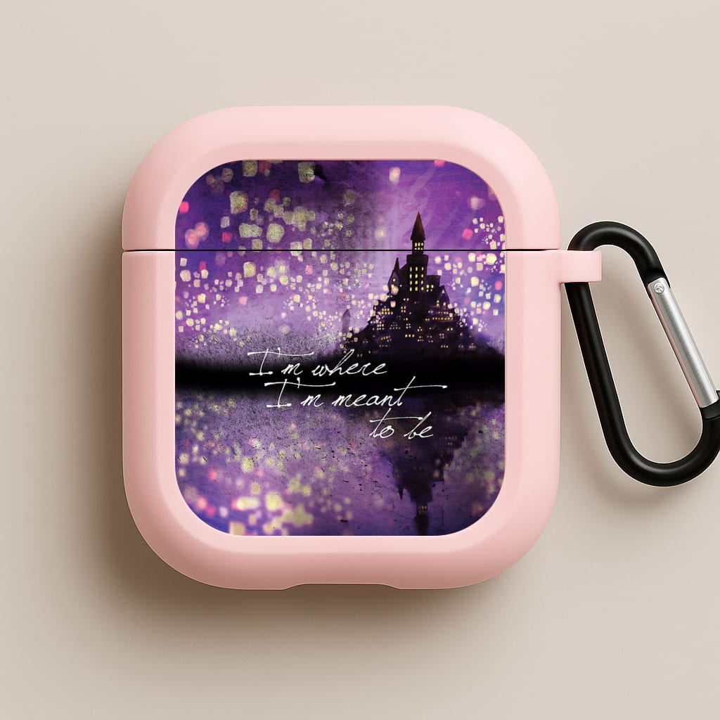 I'm Where I'm Meant To Be Tangled Pink AirPods Case