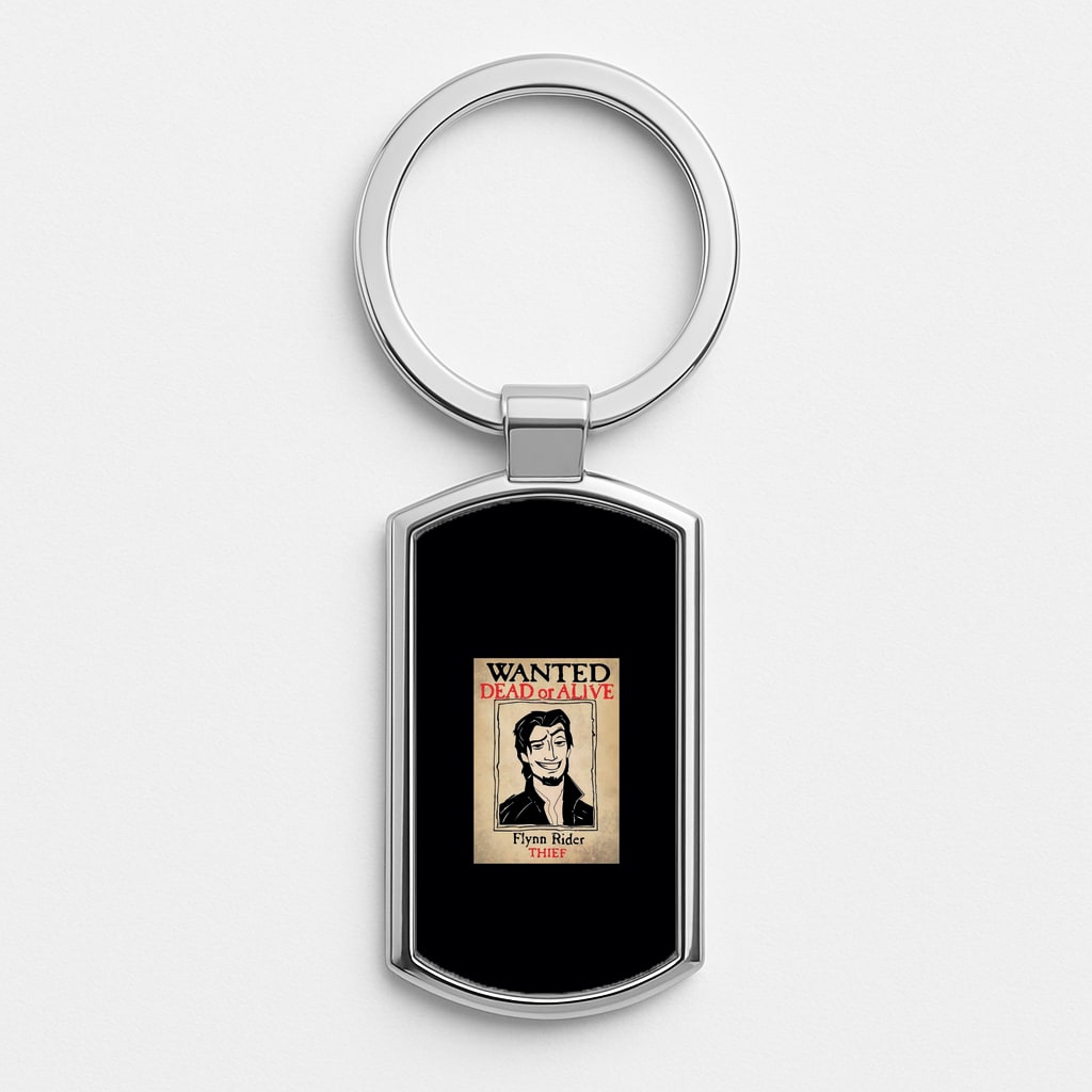 Wanted Dead Or Alive Silver Keyring