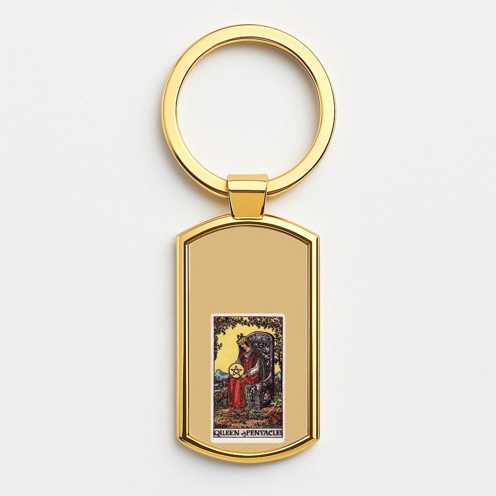 Tarot Card XIII Gold Keyring