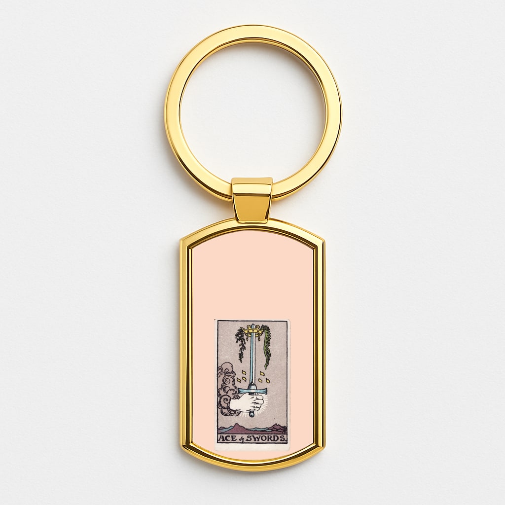 Tarot Card I Gold Keyring