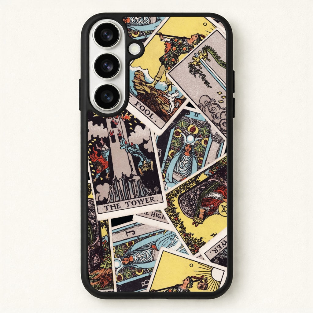Tarot Cards Collage Pattern Phone Case for Galaxy S26 Plus